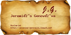 Jeremiás Genovéva névjegykártya