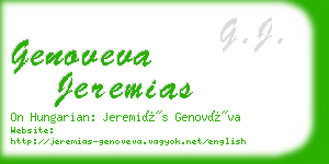 genoveva jeremias business card